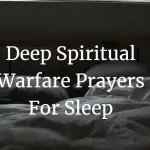deep spiritual warfare prayers for sleep