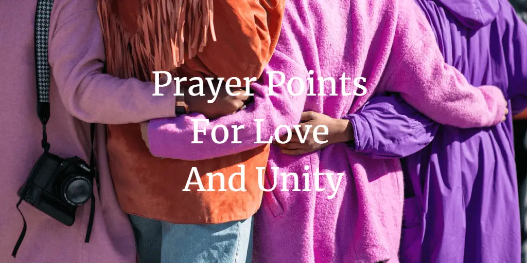 prayer points for love and unity