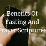 benefits of fasting and prayer scriptures
