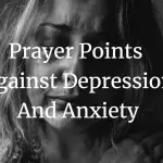 prayer points against depression and anxiety