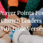prayer points for church leaders with bible verses