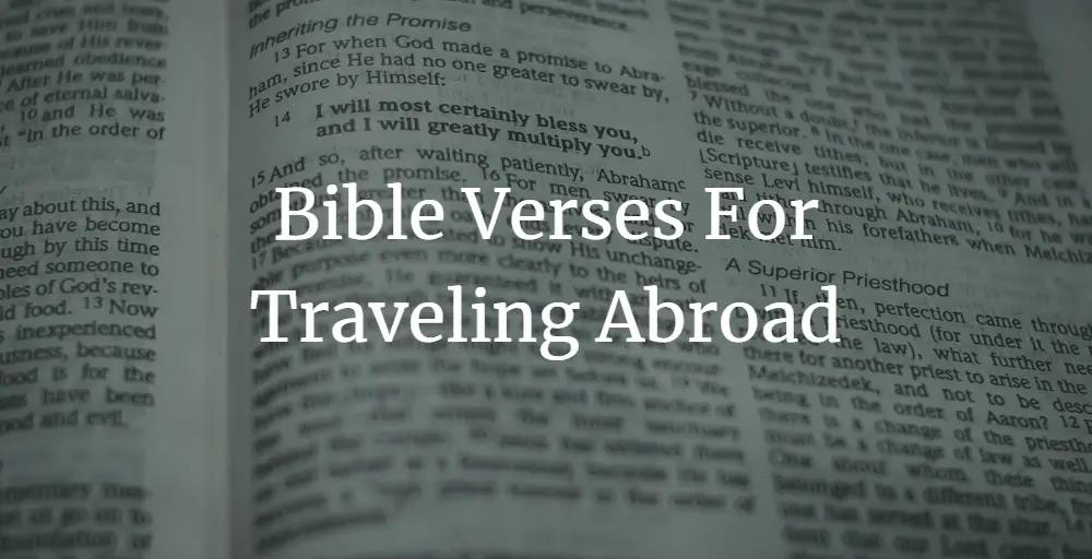 bible verses for traveling abroad